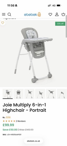 Joie multiply 1 - multiply, highchair